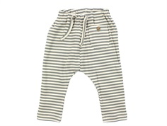 Lil Atelier agave green/fog striped pants